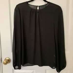 Forever21 Black Long Sleeve Top Size S Never Worn